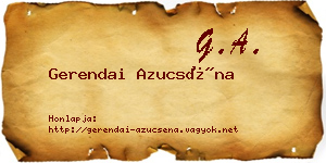 Gerendai Azucséna névjegykártya